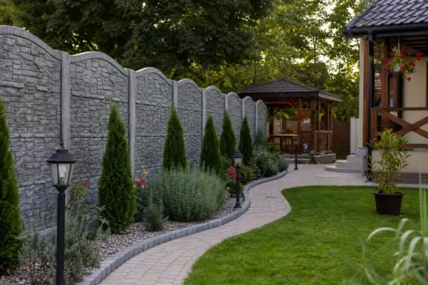 Idei pentru decorarea unui gard simplu din beton