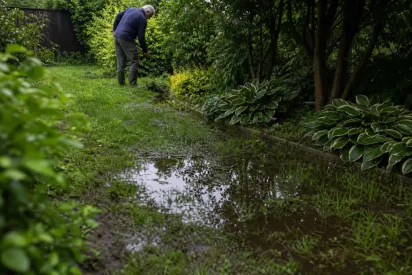 Cum previi băltirea apei pe gazon în sezonul rece